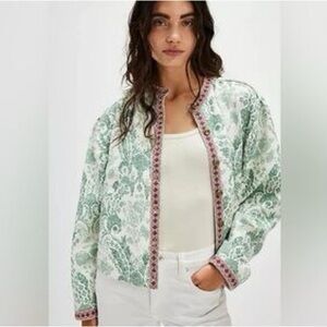 NWOT Free People drifter jacket in earth combo
